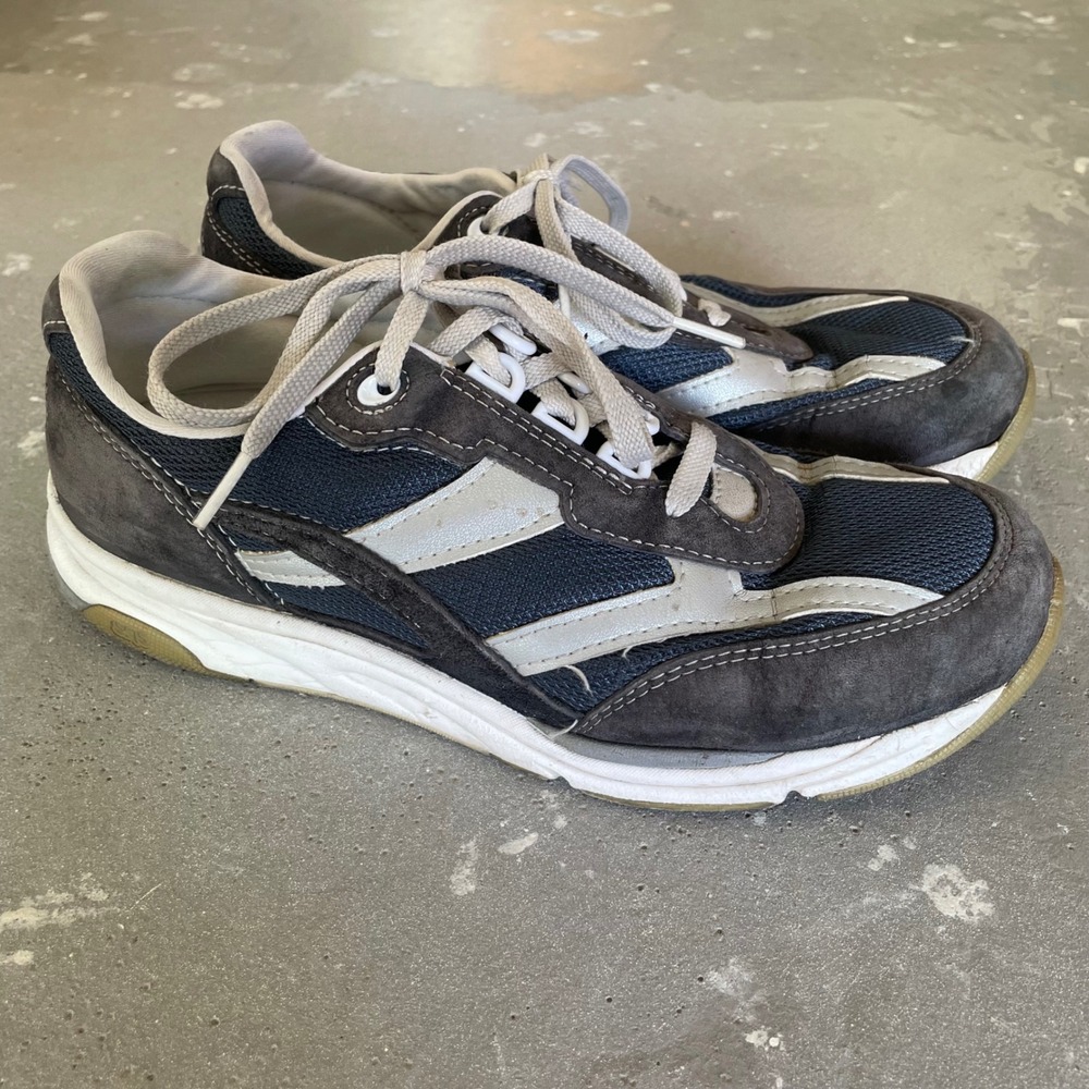 SAS Women's size 9 SHOES Journey Blue Gray Suede Leather/Mesh Walking Sneakers‎